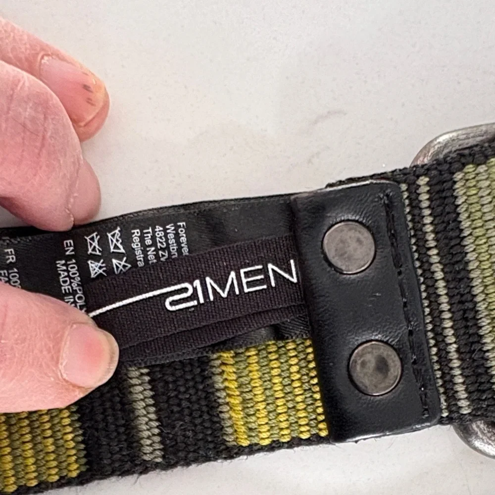 21MEN Striped Fabric Belt Men’s‎ L/XL